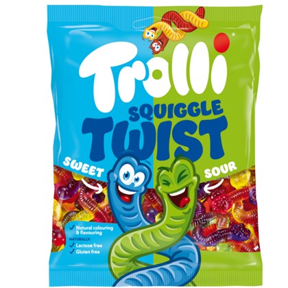 Żelki TROLLI SŁODKO KWAŚNE TWIST bez glutenu 100g