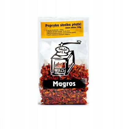 MAGROS papryka słodka płatki BEZ GLUTENU 50g