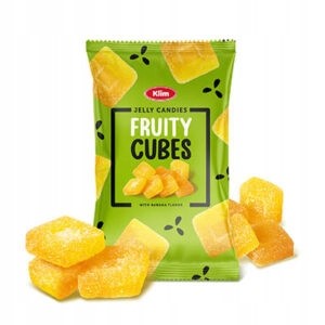 FRUITY CUBES galaretki o smaku bananowym