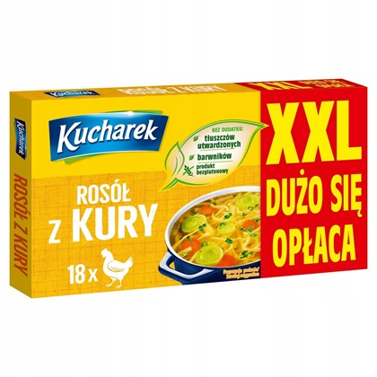 Kucharek rosół z kury kostki bez gluteny 18x10g