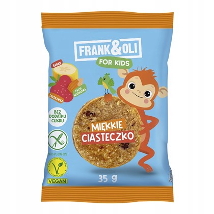 Ciasteczko KIDS z bananem i truskawką Frank&OLi